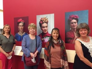 The group attending the Frida Kahlo Exhibit at the College of DuPage.